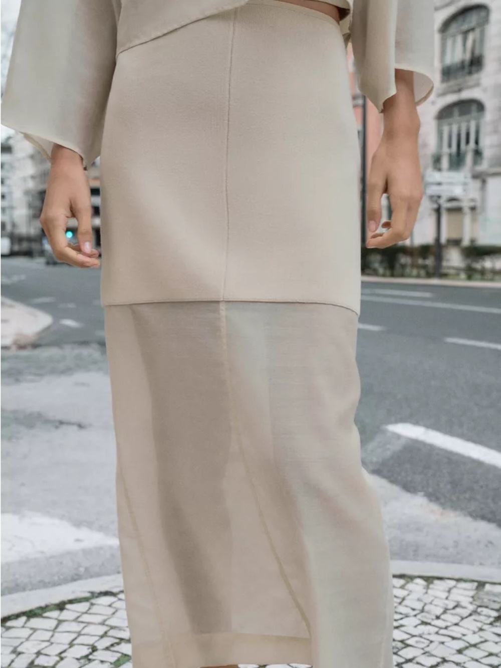 Zara Women's Cream Maxi Skirt - Picture 3 of 6